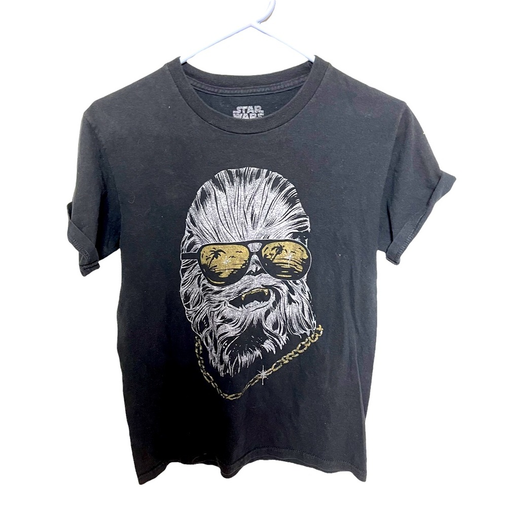 Star Wars Chewbacca with sunglasses short sleeved graphic t shirt unisex size s